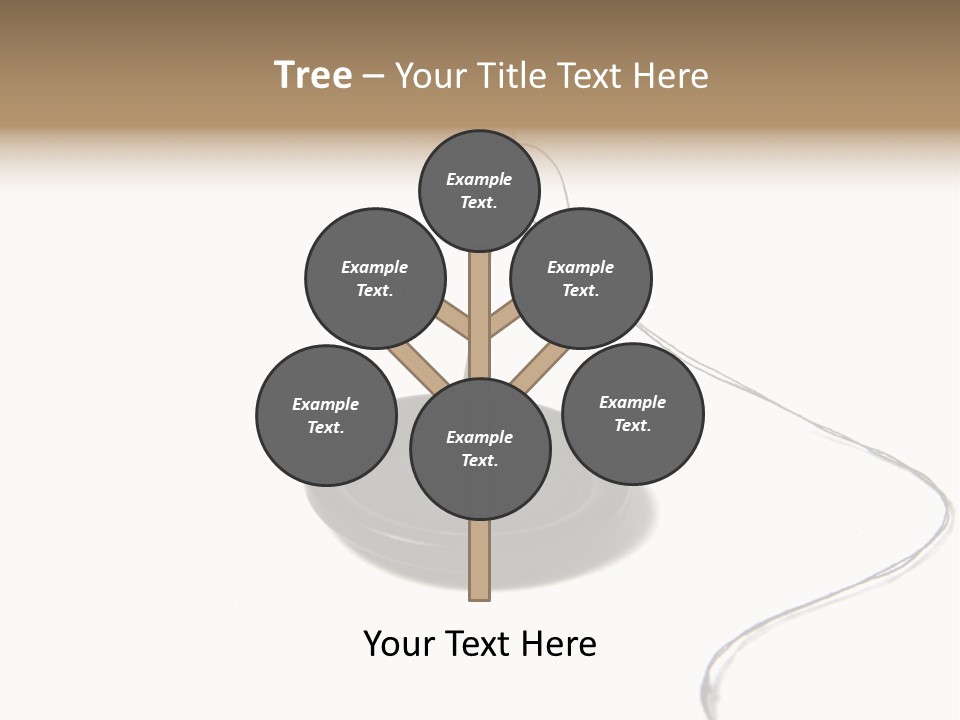 Black Needle Isolated PowerPoint Template