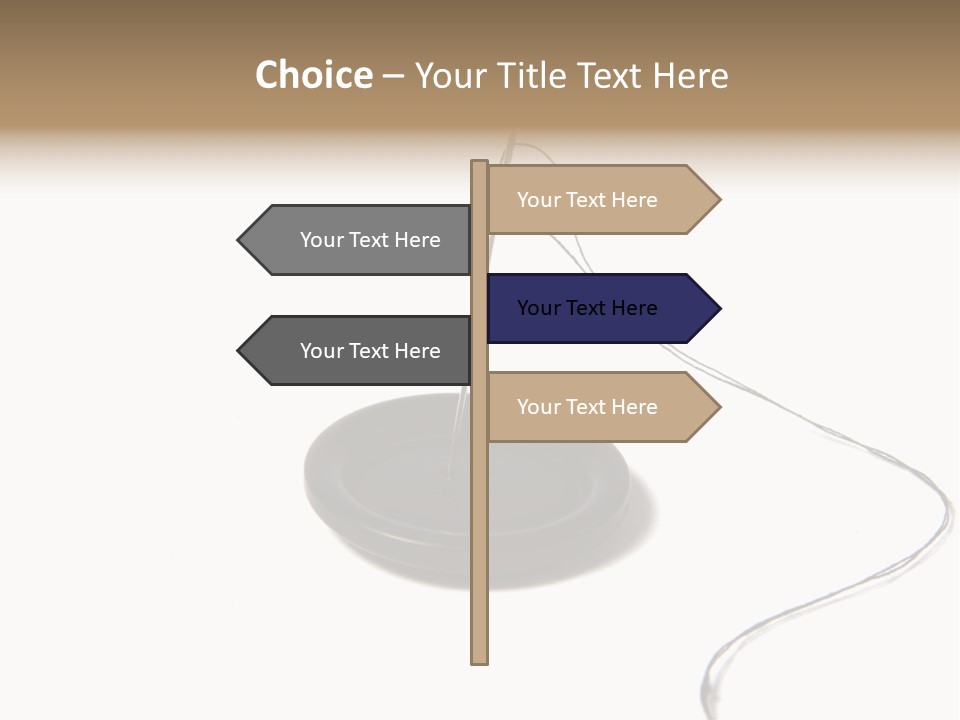 Black Needle Isolated PowerPoint Template