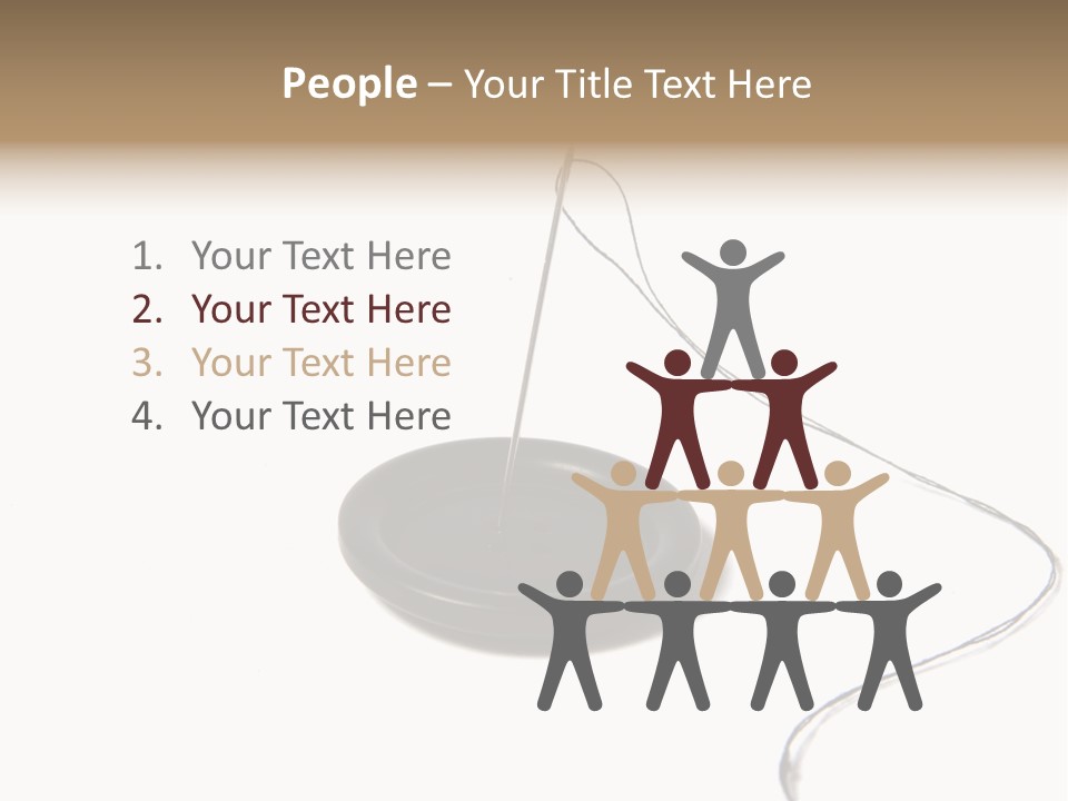 Black Needle Isolated PowerPoint Template