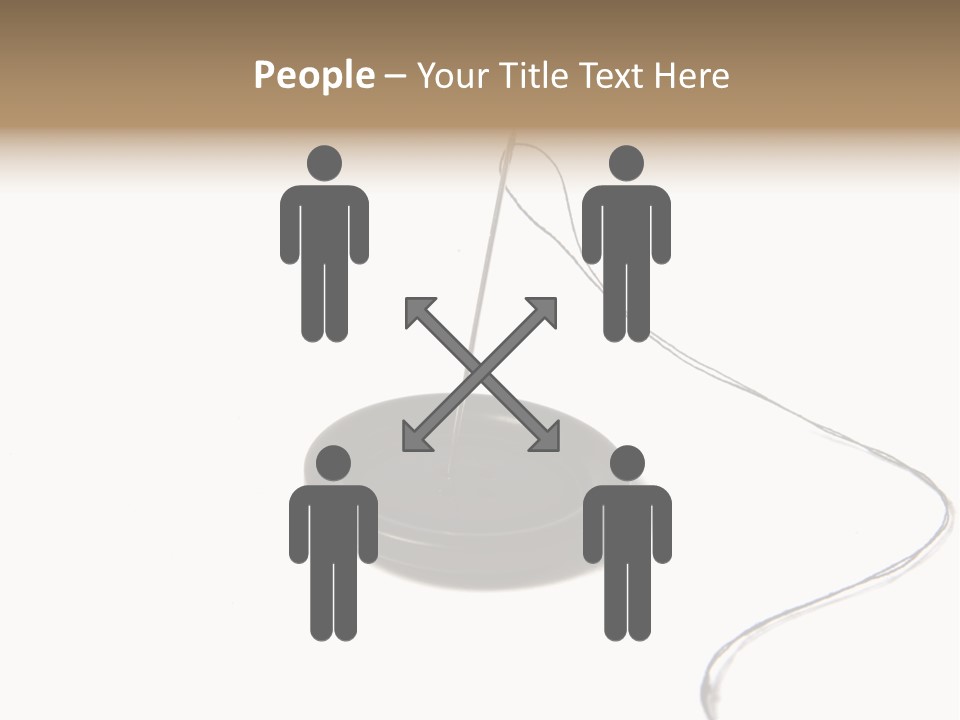 Black Needle Isolated PowerPoint Template