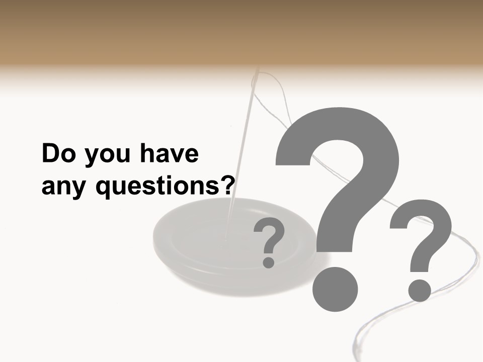 Black Needle Isolated PowerPoint Template