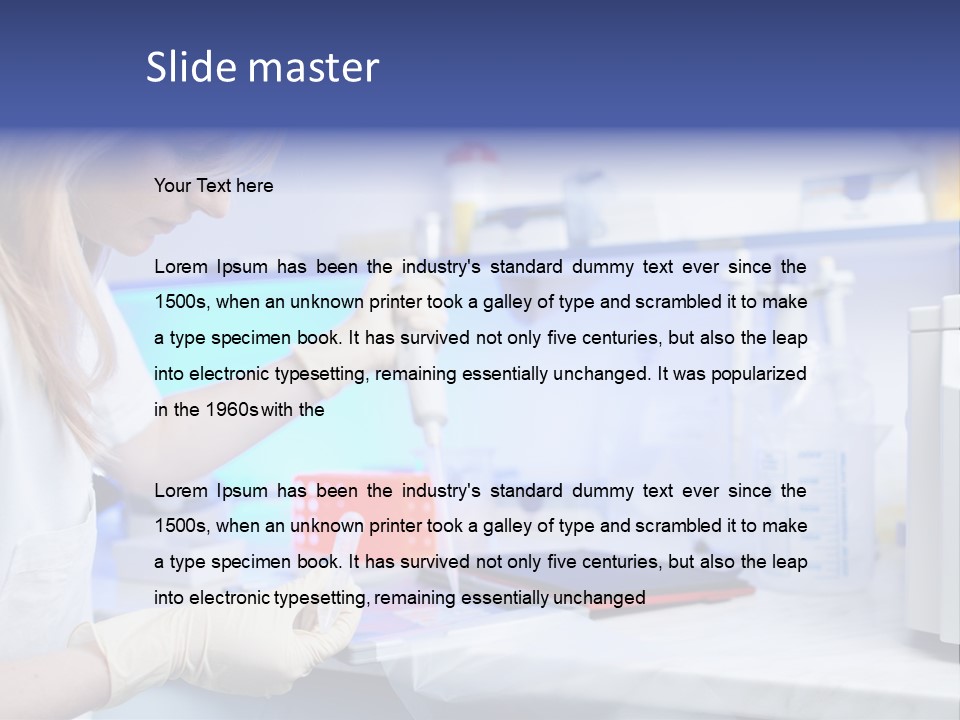 Work Girl Science PowerPoint Template