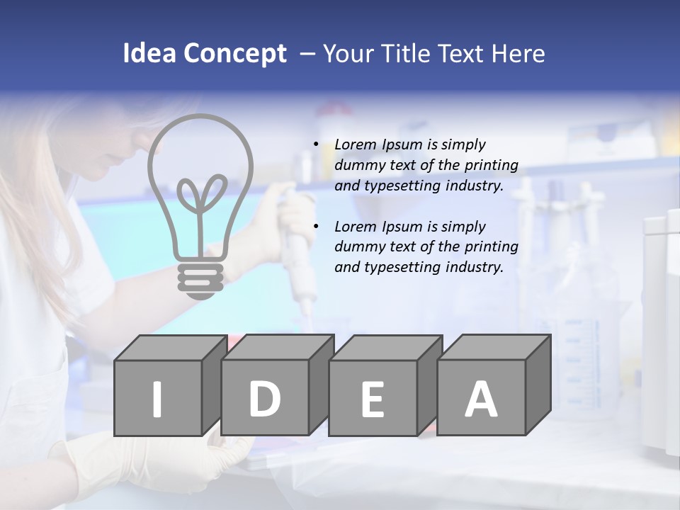 Work Girl Science PowerPoint Template