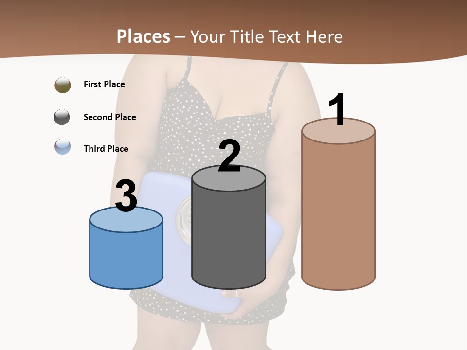 Female Nightie Overweight PowerPoint Template