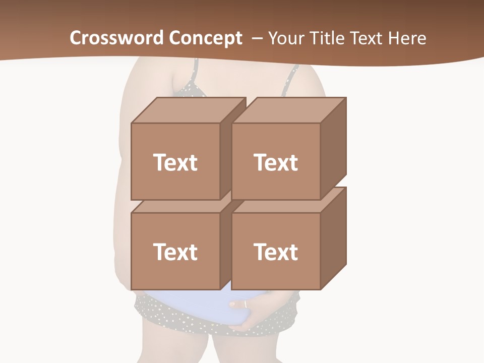 Female Nightie Overweight PowerPoint Template