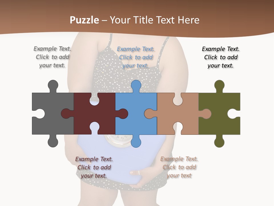 Female Nightie Overweight PowerPoint Template