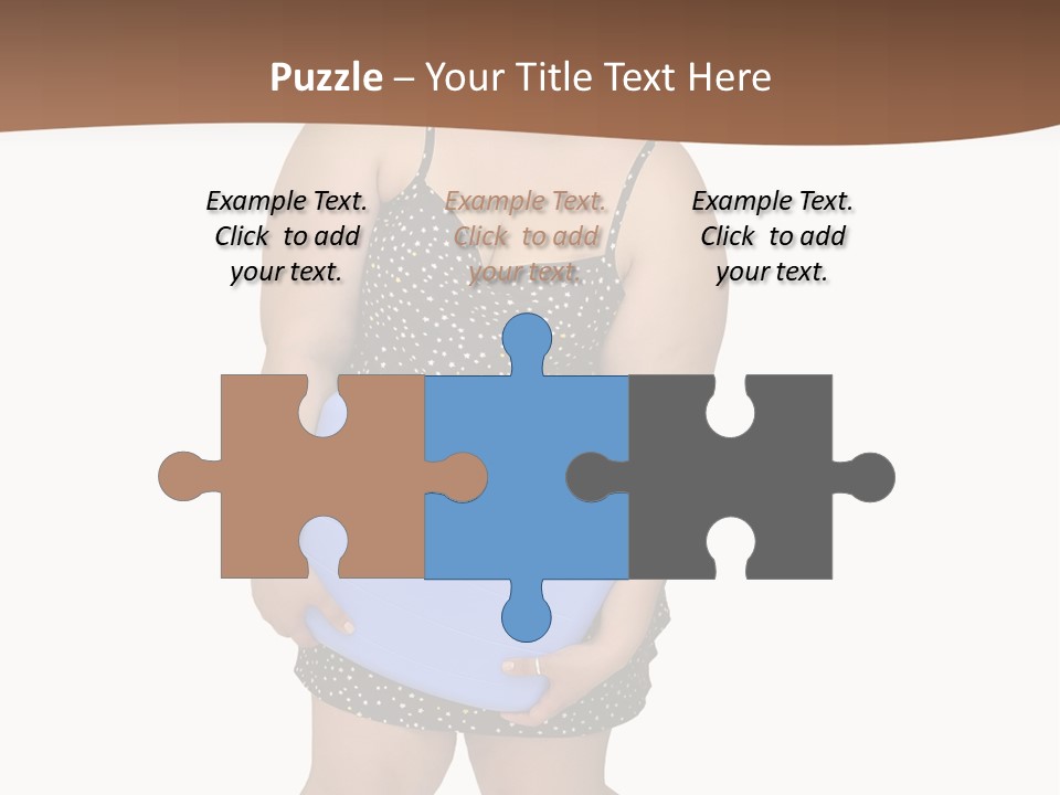 Female Nightie Overweight PowerPoint Template