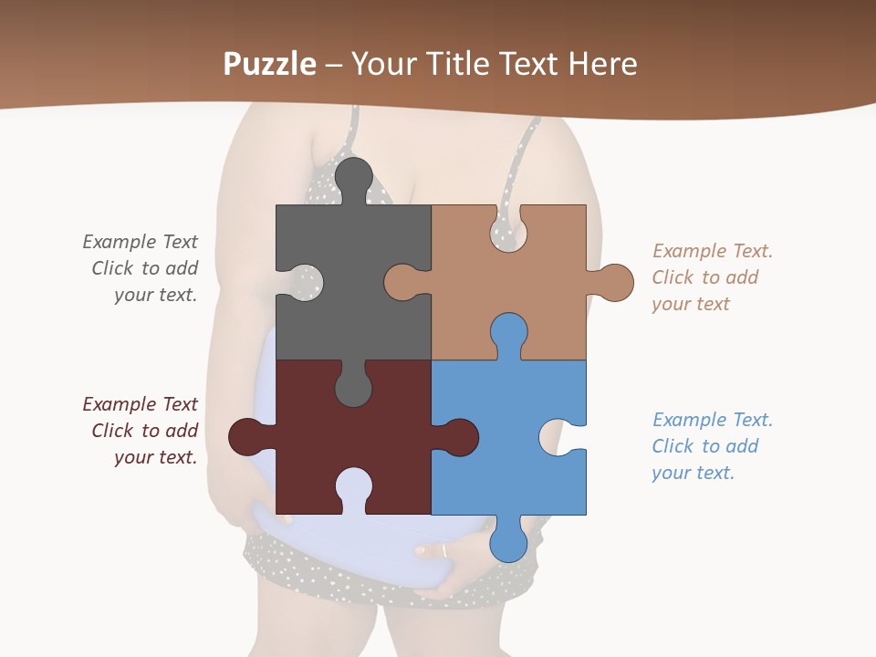 Female Nightie Overweight PowerPoint Template