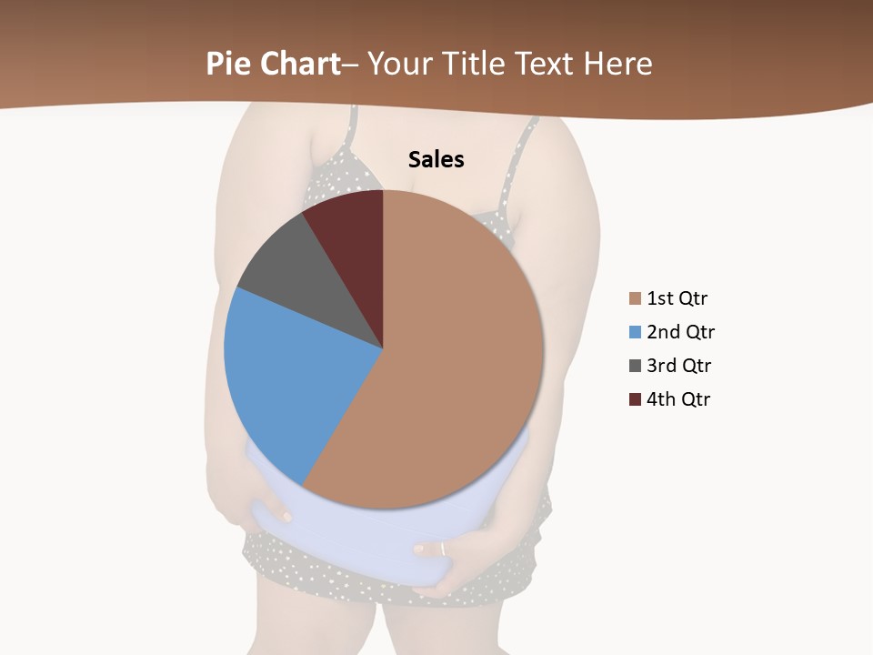 Female Nightie Overweight PowerPoint Template