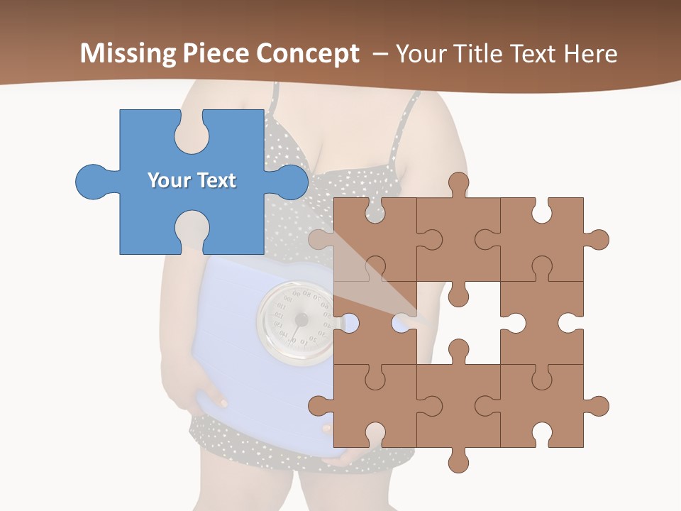 Female Nightie Overweight PowerPoint Template