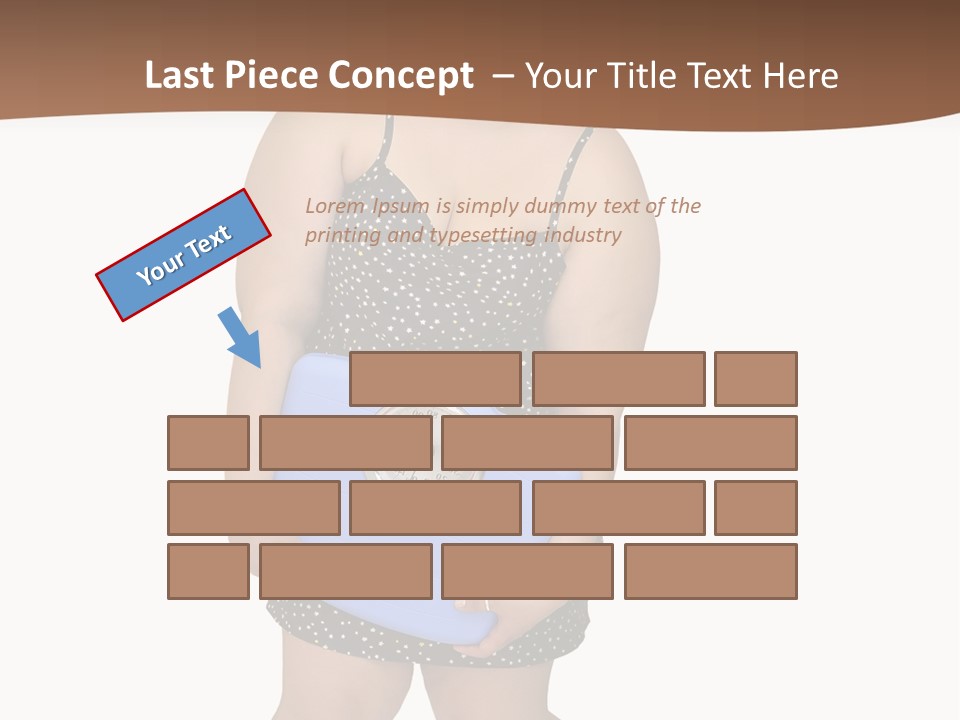 Female Nightie Overweight PowerPoint Template