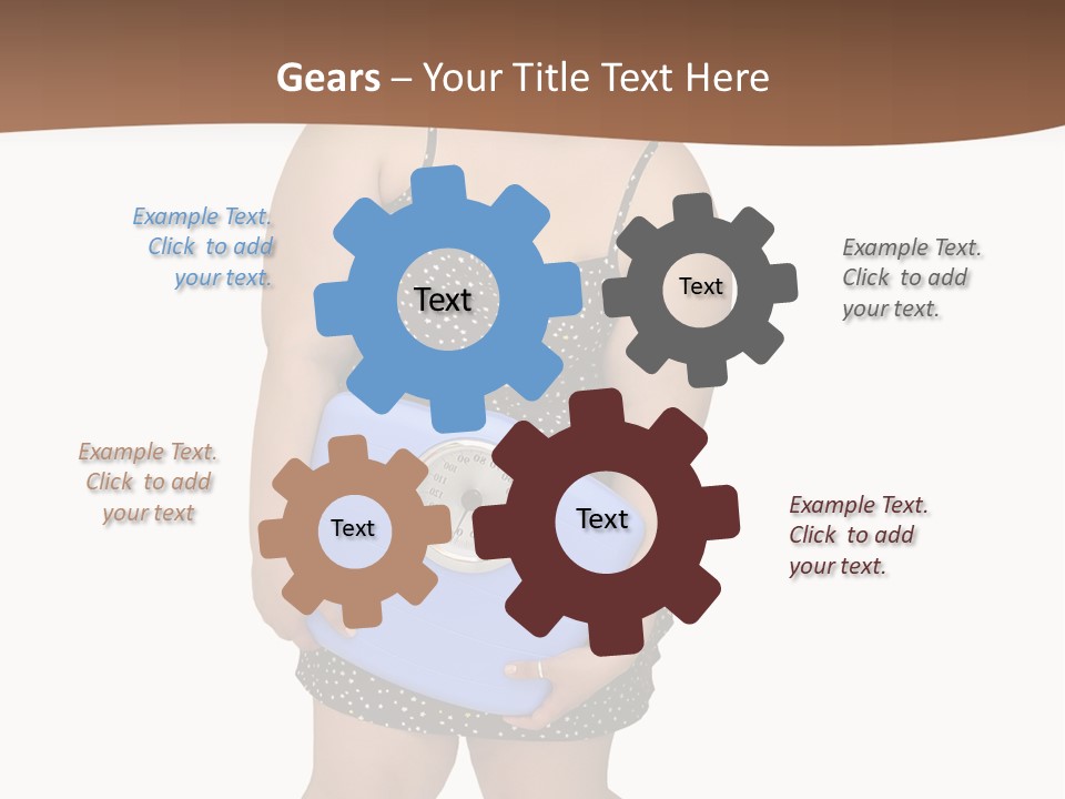 Female Nightie Overweight PowerPoint Template