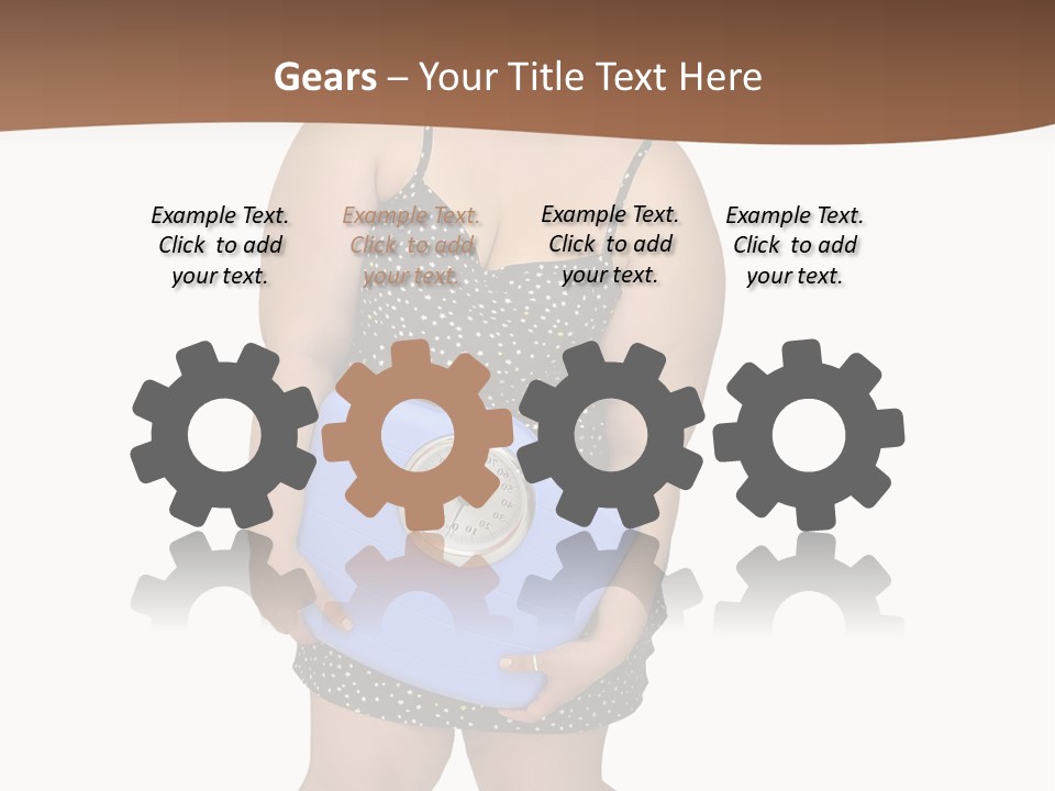 Female Nightie Overweight PowerPoint Template