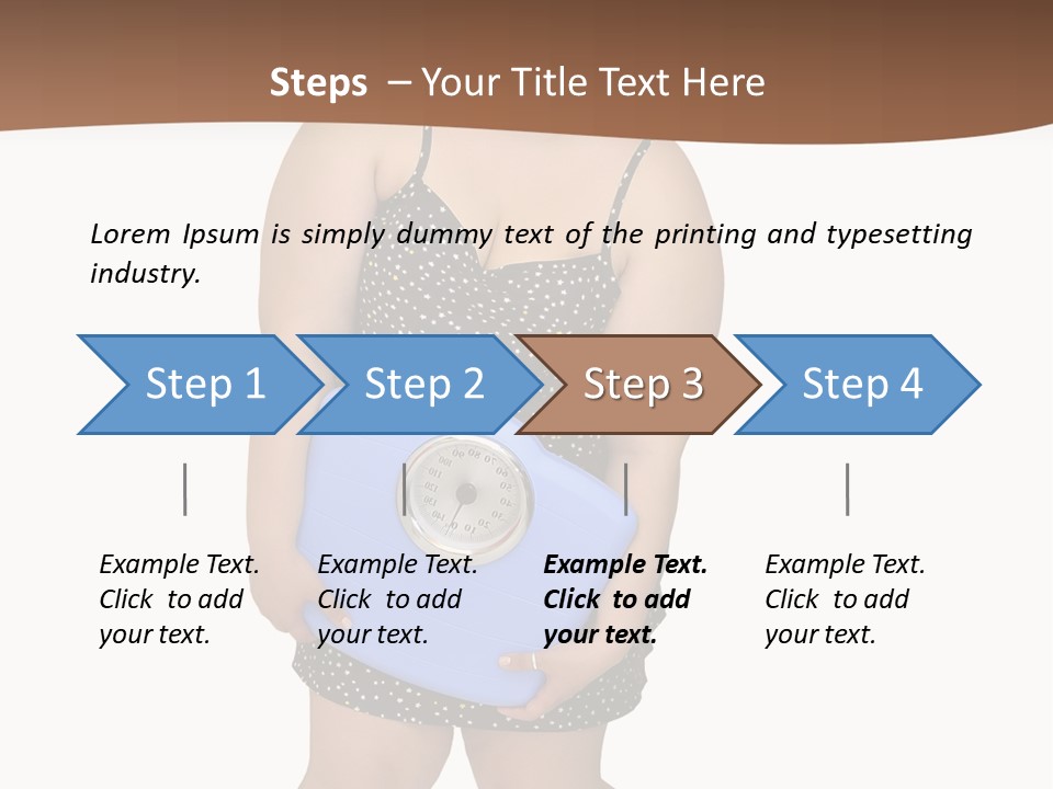 Female Nightie Overweight PowerPoint Template