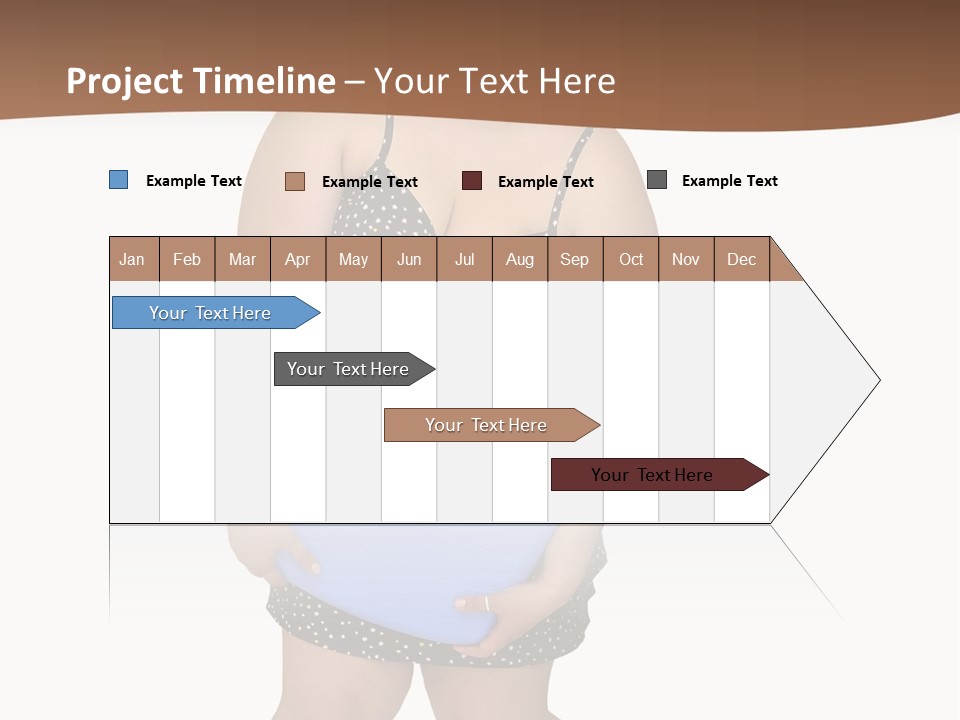 Female Nightie Overweight PowerPoint Template