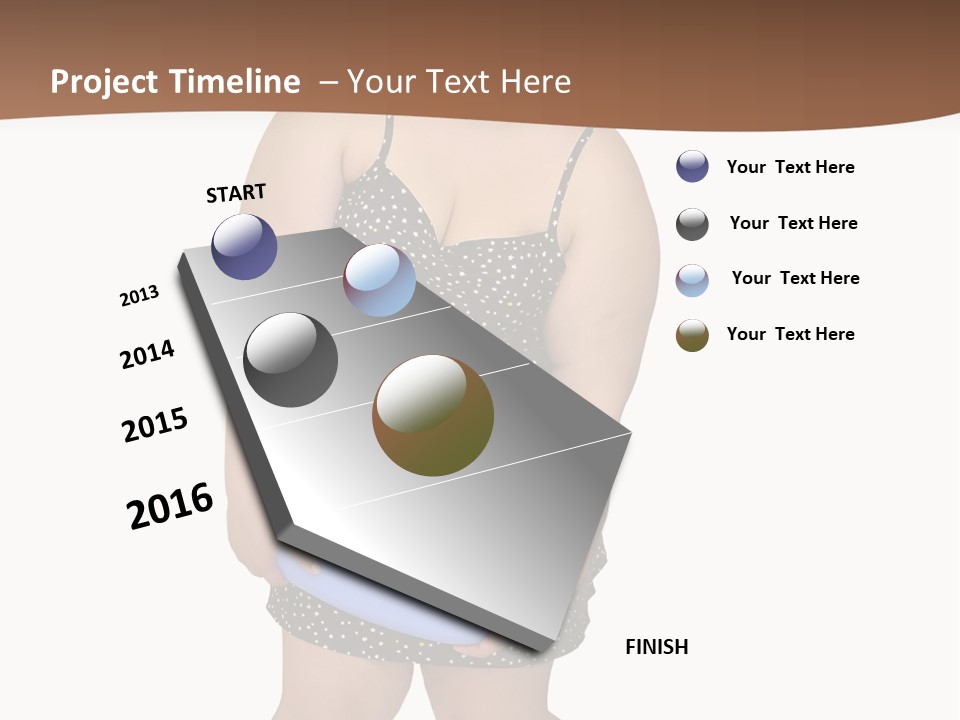 Female Nightie Overweight PowerPoint Template