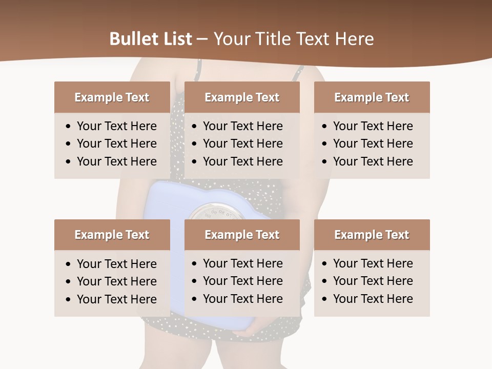 Female Nightie Overweight PowerPoint Template