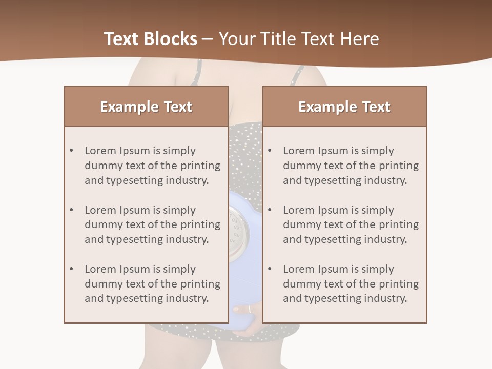 Female Nightie Overweight PowerPoint Template