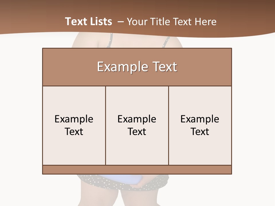 Female Nightie Overweight PowerPoint Template