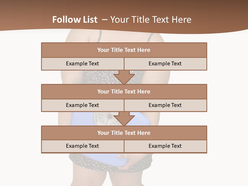 Female Nightie Overweight PowerPoint Template