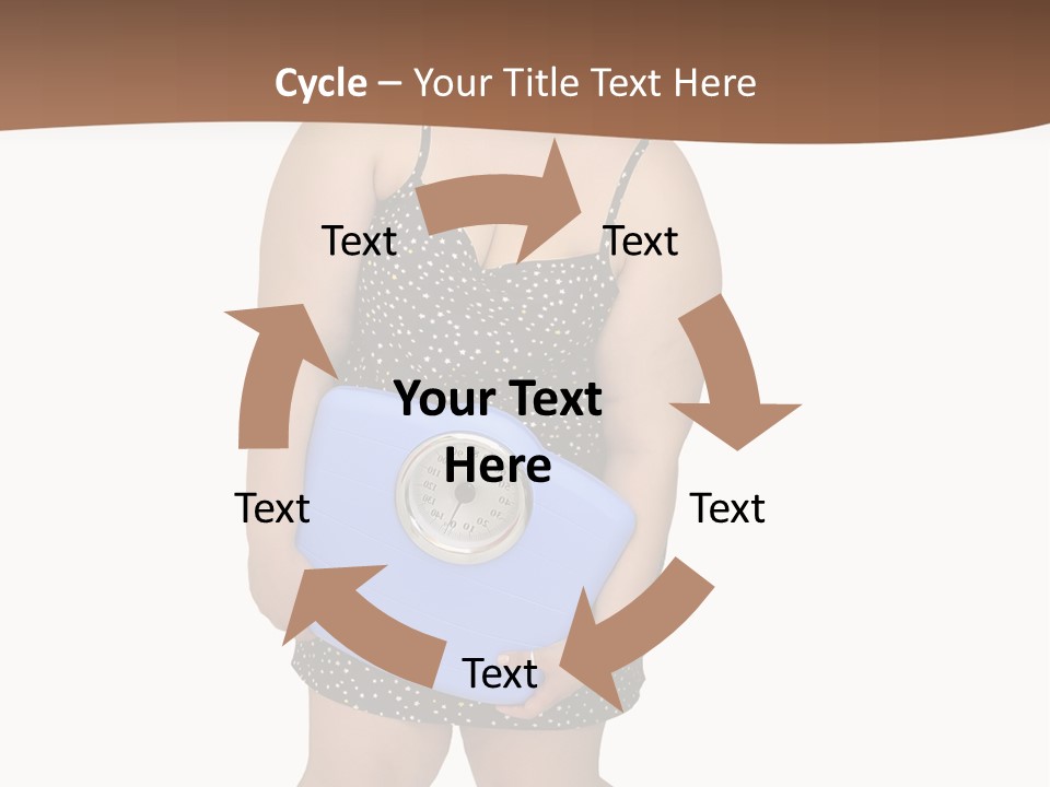 Female Nightie Overweight PowerPoint Template