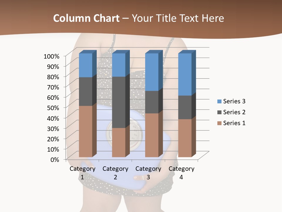 Female Nightie Overweight PowerPoint Template