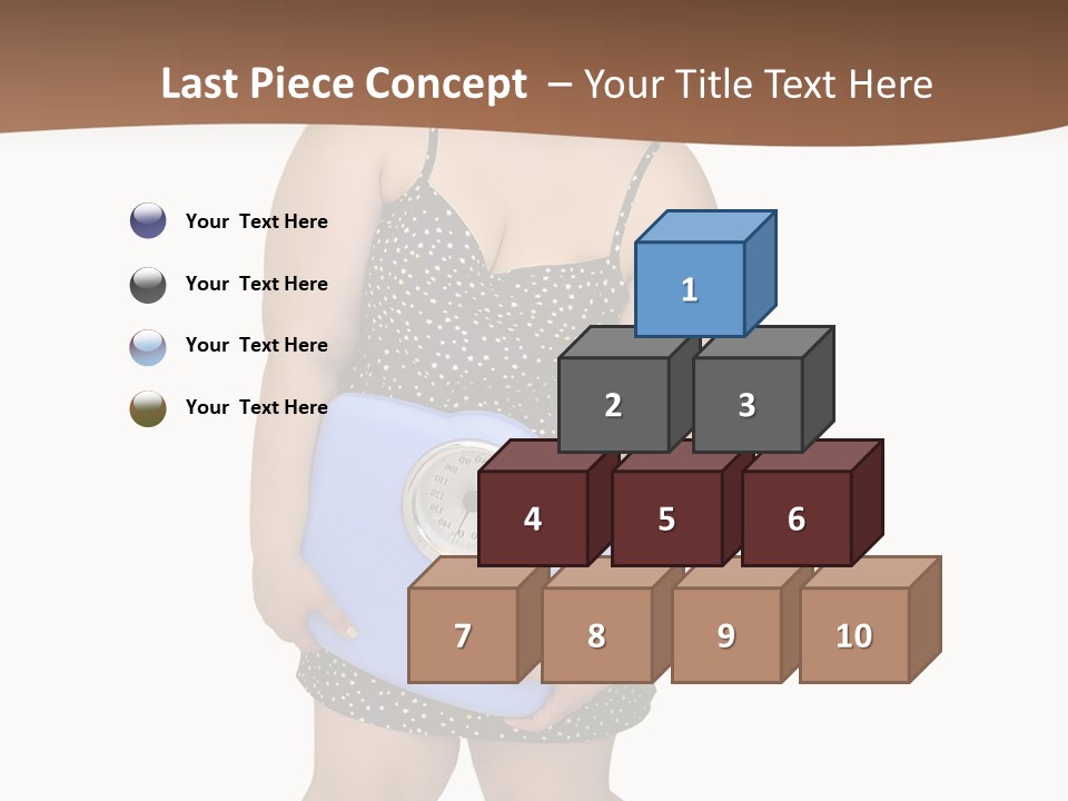 Female Nightie Overweight PowerPoint Template