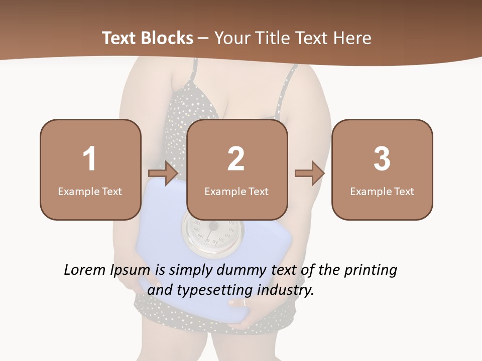 Female Nightie Overweight PowerPoint Template