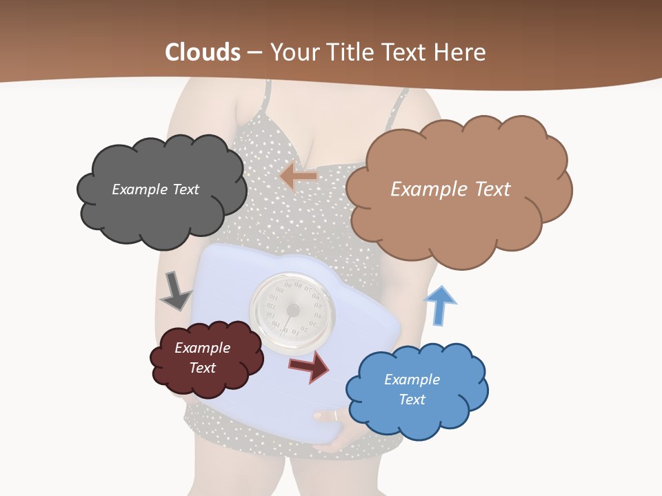 Female Nightie Overweight PowerPoint Template
