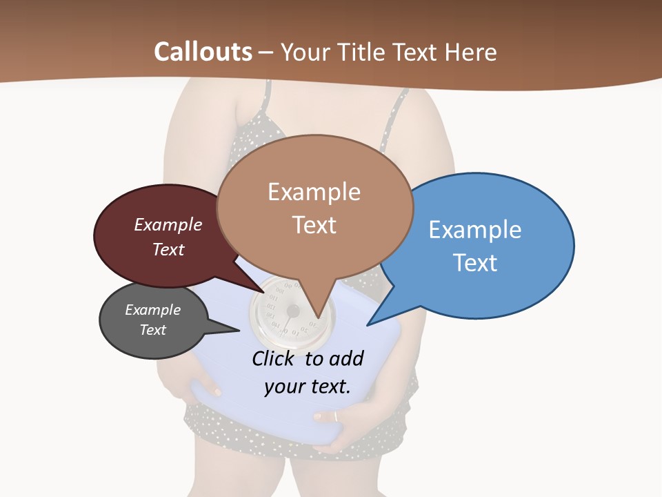 Female Nightie Overweight PowerPoint Template