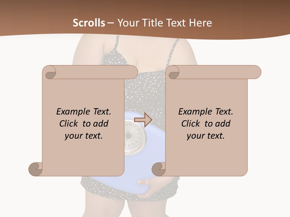 Female Nightie Overweight PowerPoint Template