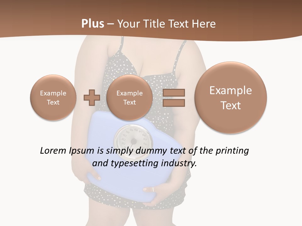 Female Nightie Overweight PowerPoint Template