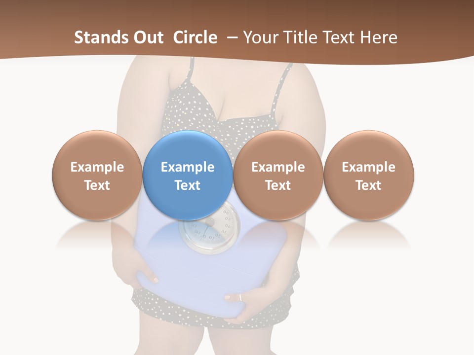 Female Nightie Overweight PowerPoint Template