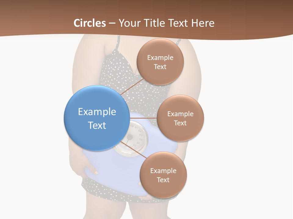 Female Nightie Overweight PowerPoint Template