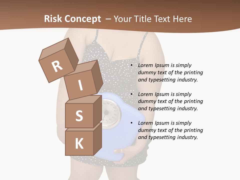 Female Nightie Overweight PowerPoint Template