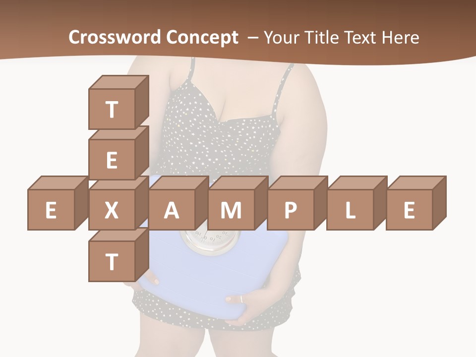 Female Nightie Overweight PowerPoint Template