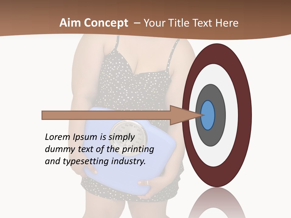 Female Nightie Overweight PowerPoint Template