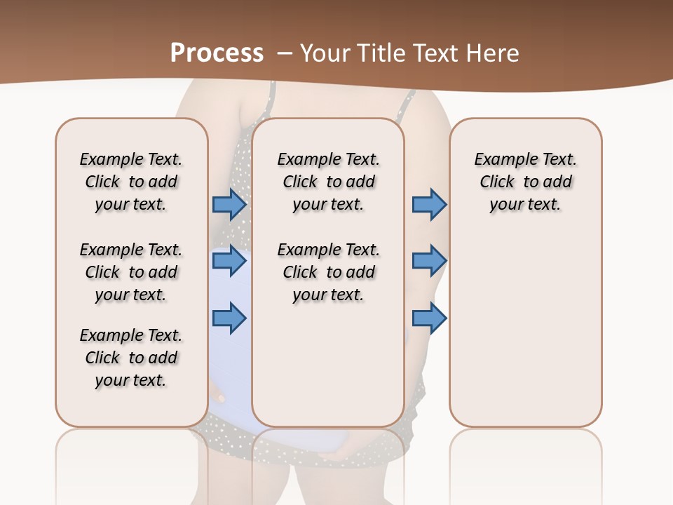 Female Nightie Overweight PowerPoint Template
