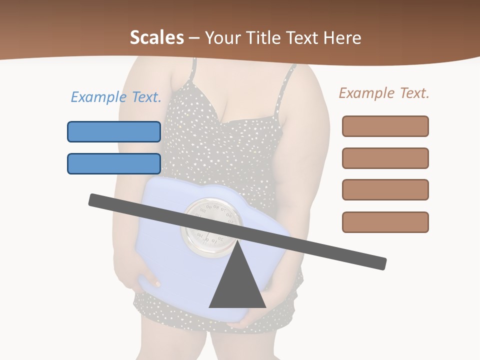 Female Nightie Overweight PowerPoint Template