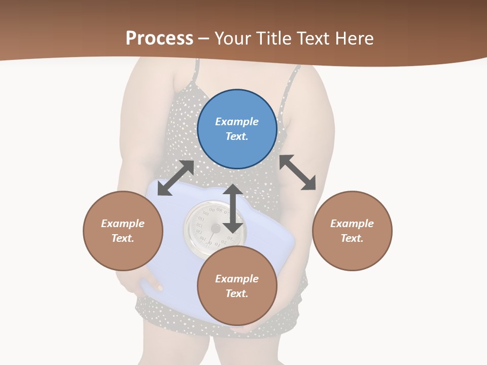 Female Nightie Overweight PowerPoint Template