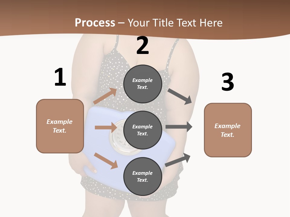 Female Nightie Overweight PowerPoint Template