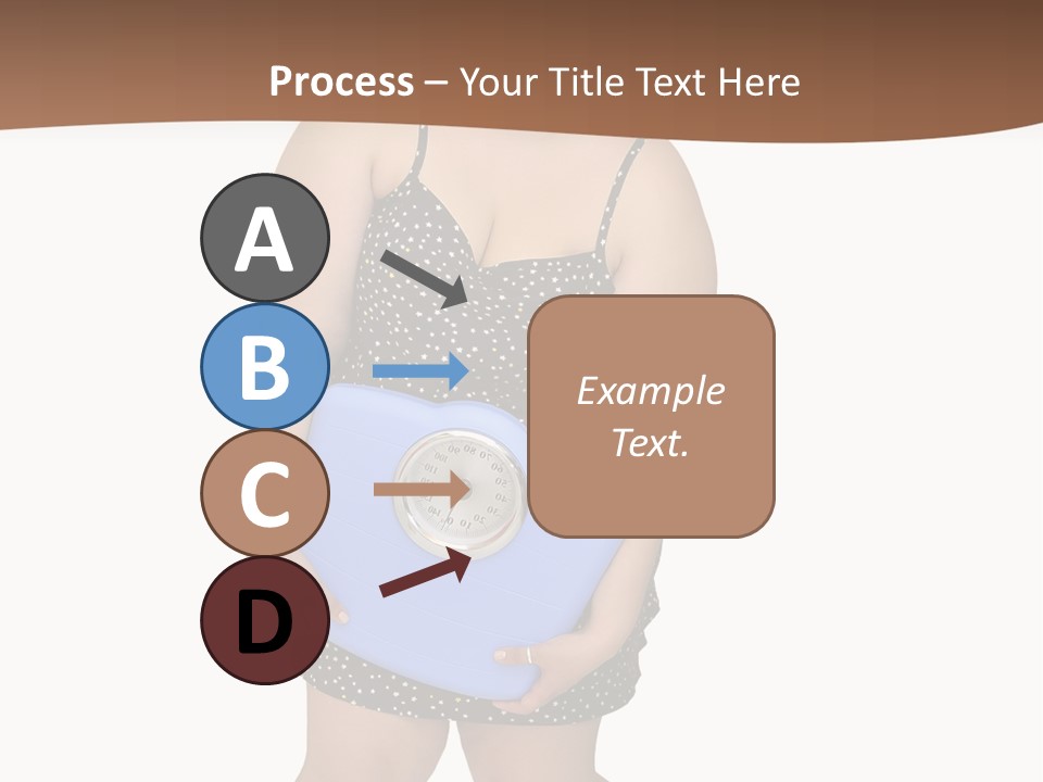 Female Nightie Overweight PowerPoint Template