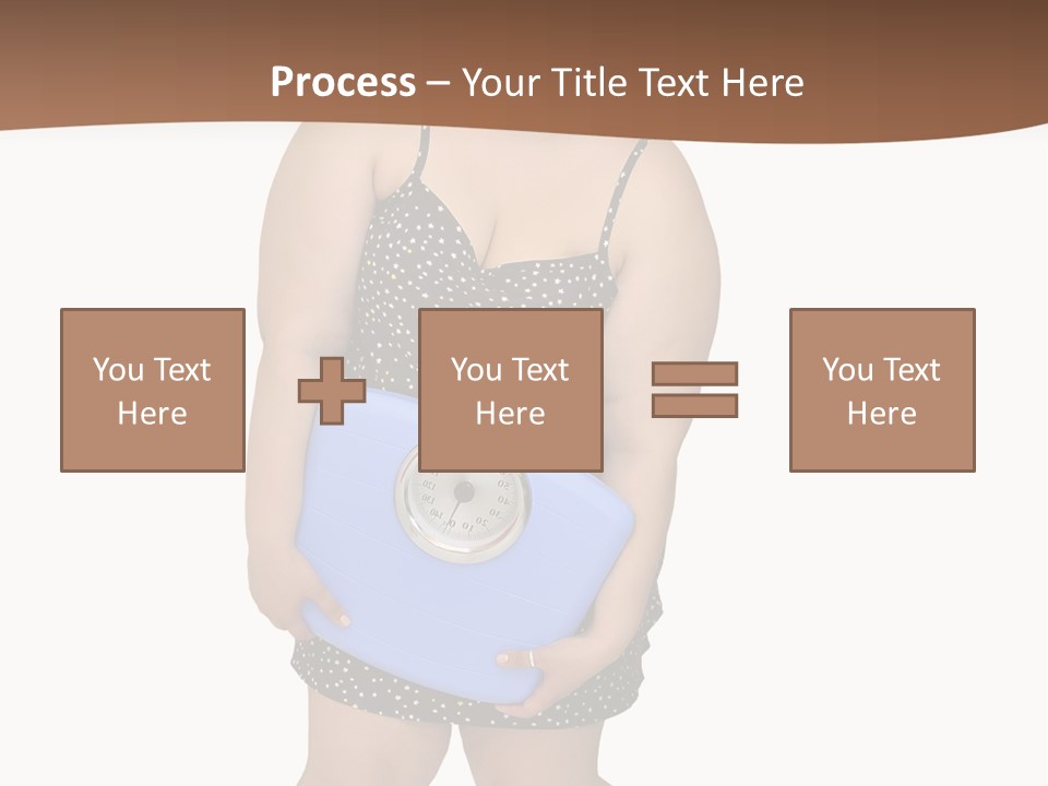 Female Nightie Overweight PowerPoint Template