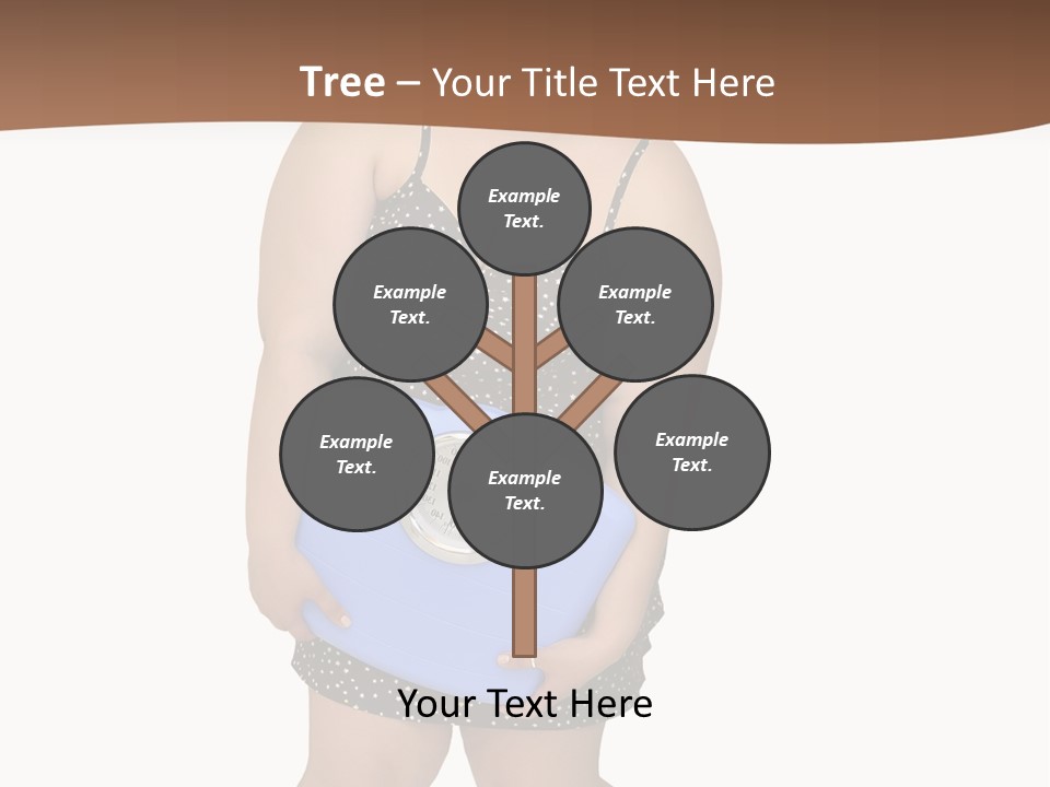 Female Nightie Overweight PowerPoint Template