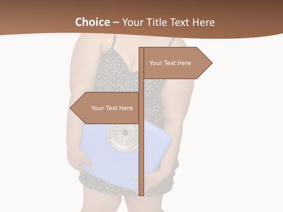 Female Nightie Overweight PowerPoint Template