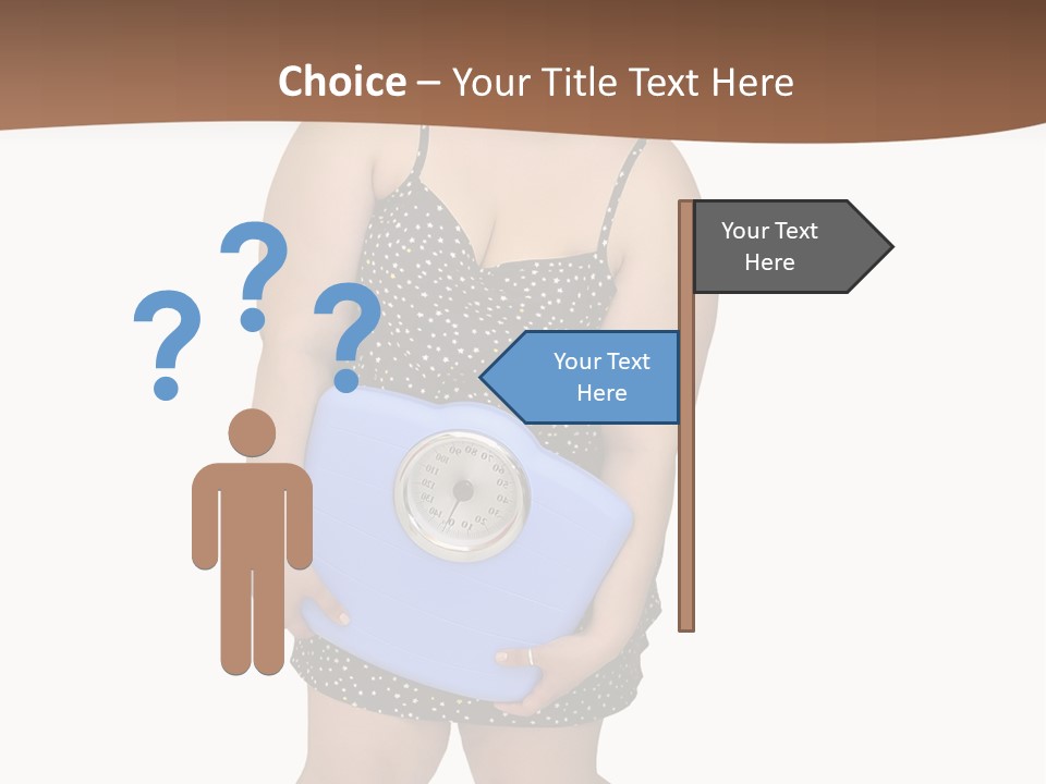 Female Nightie Overweight PowerPoint Template