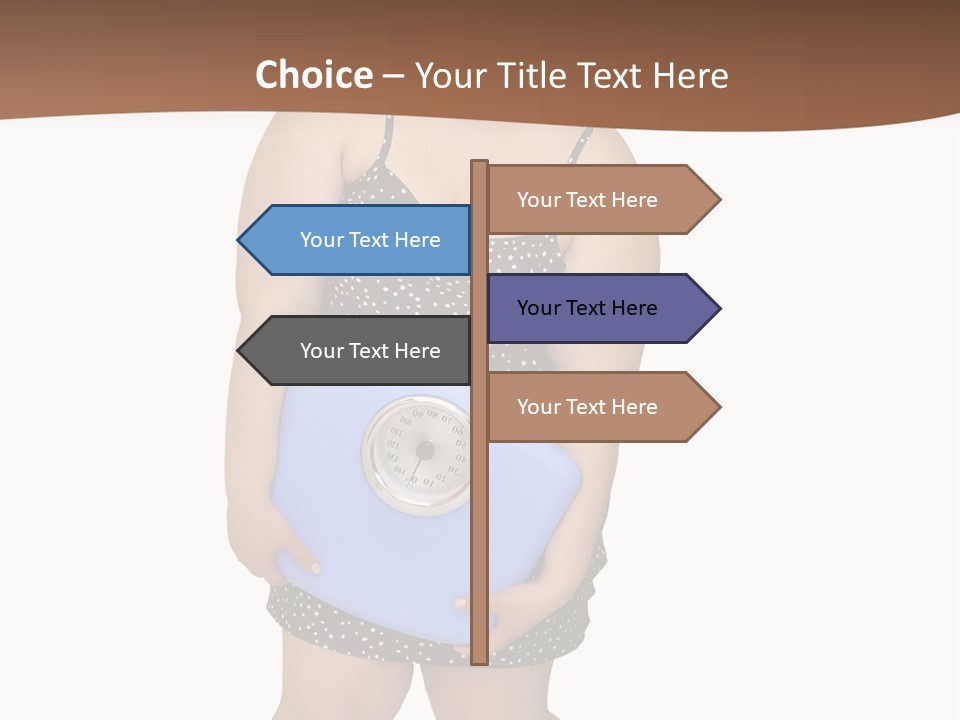 Female Nightie Overweight PowerPoint Template