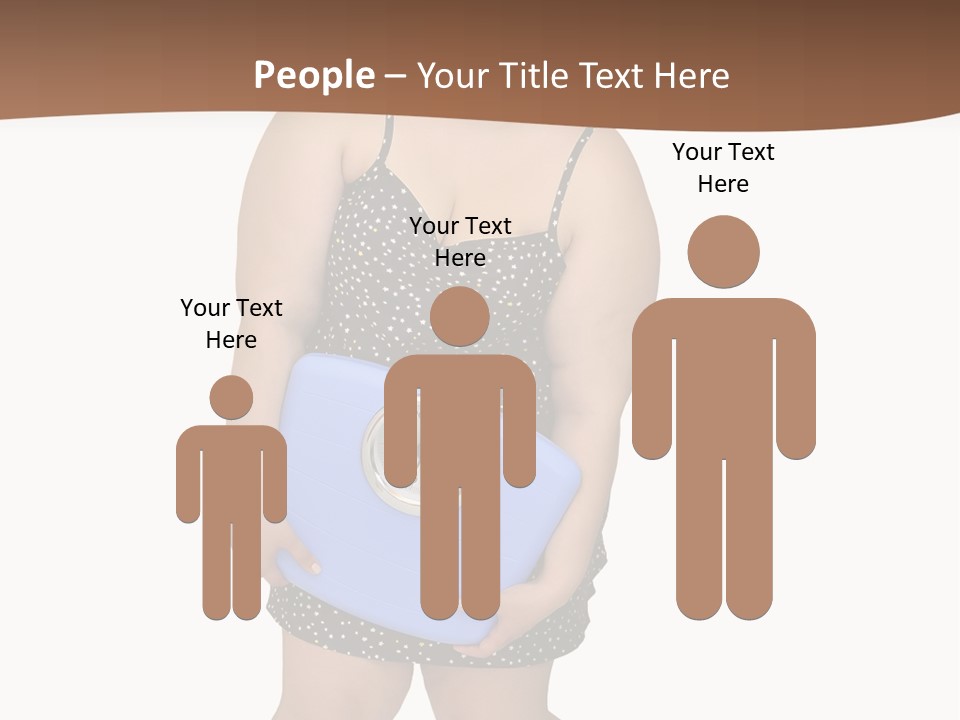 Female Nightie Overweight PowerPoint Template