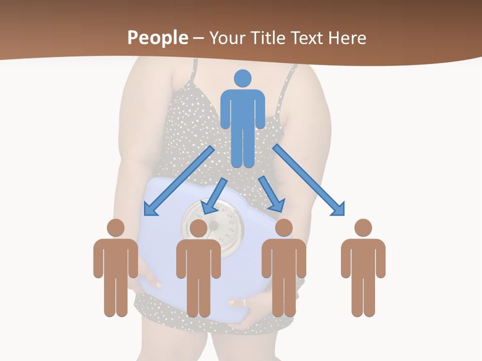 Female Nightie Overweight PowerPoint Template