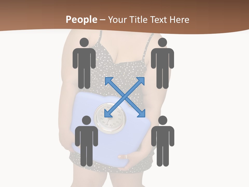 Female Nightie Overweight PowerPoint Template